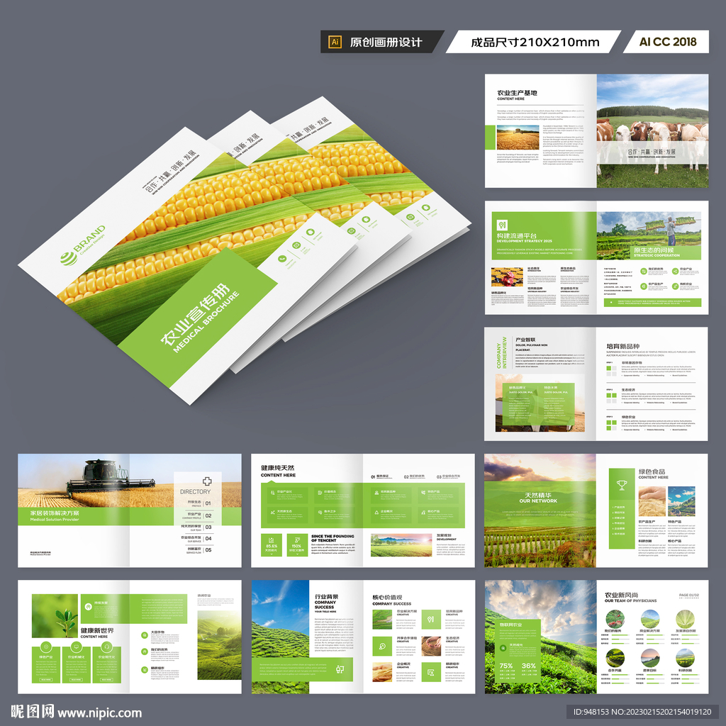 方形农业画册