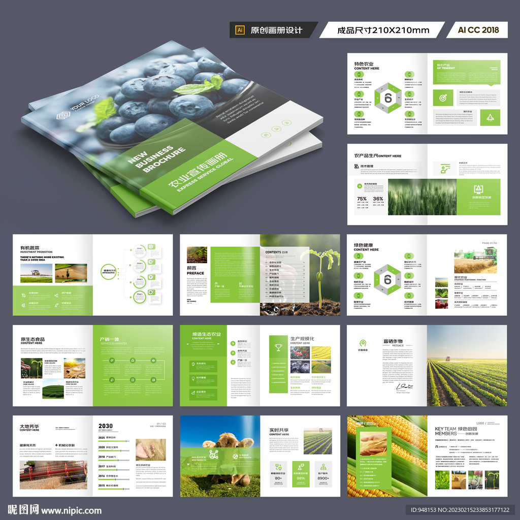 方形农业合作社画册