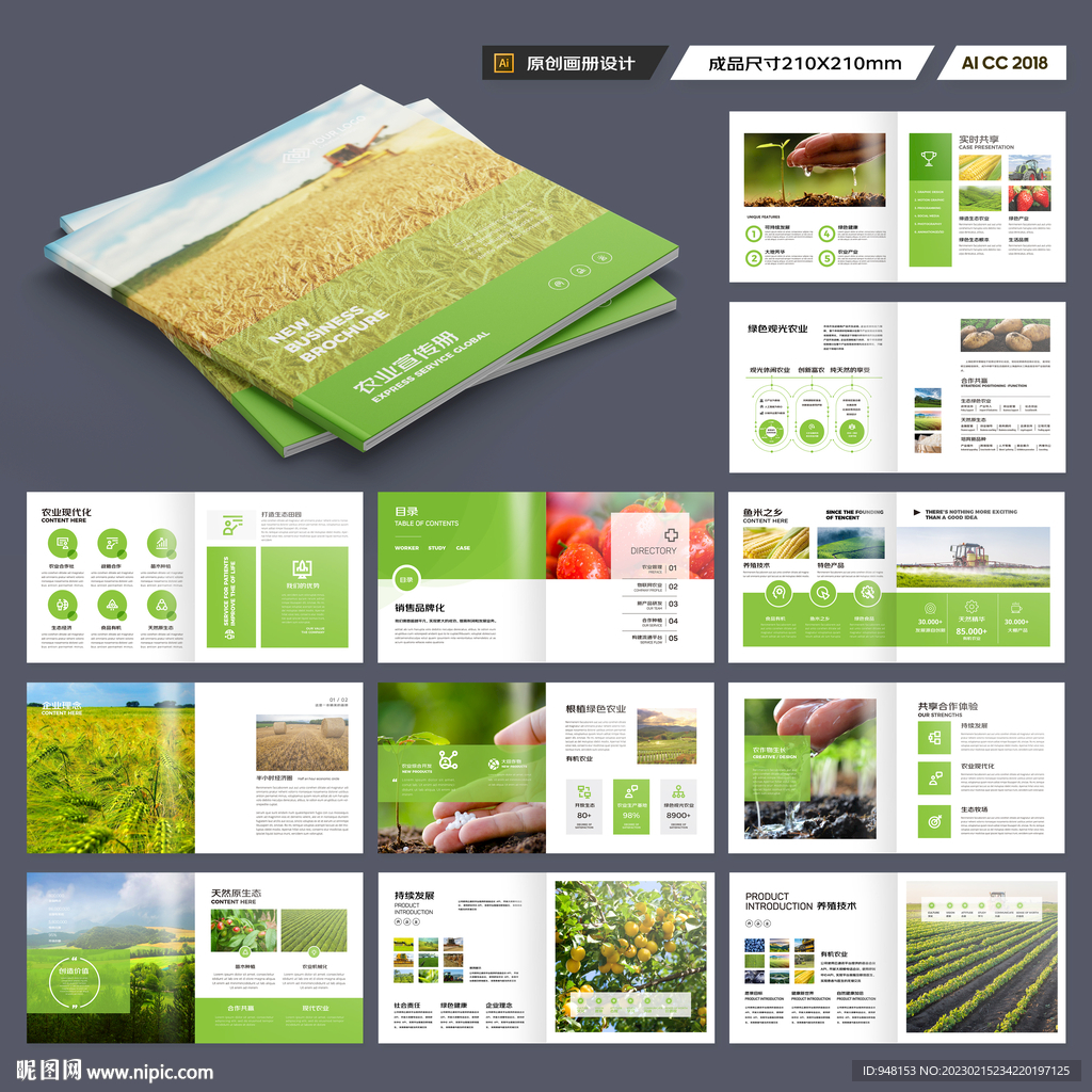 方形农业合作社画册