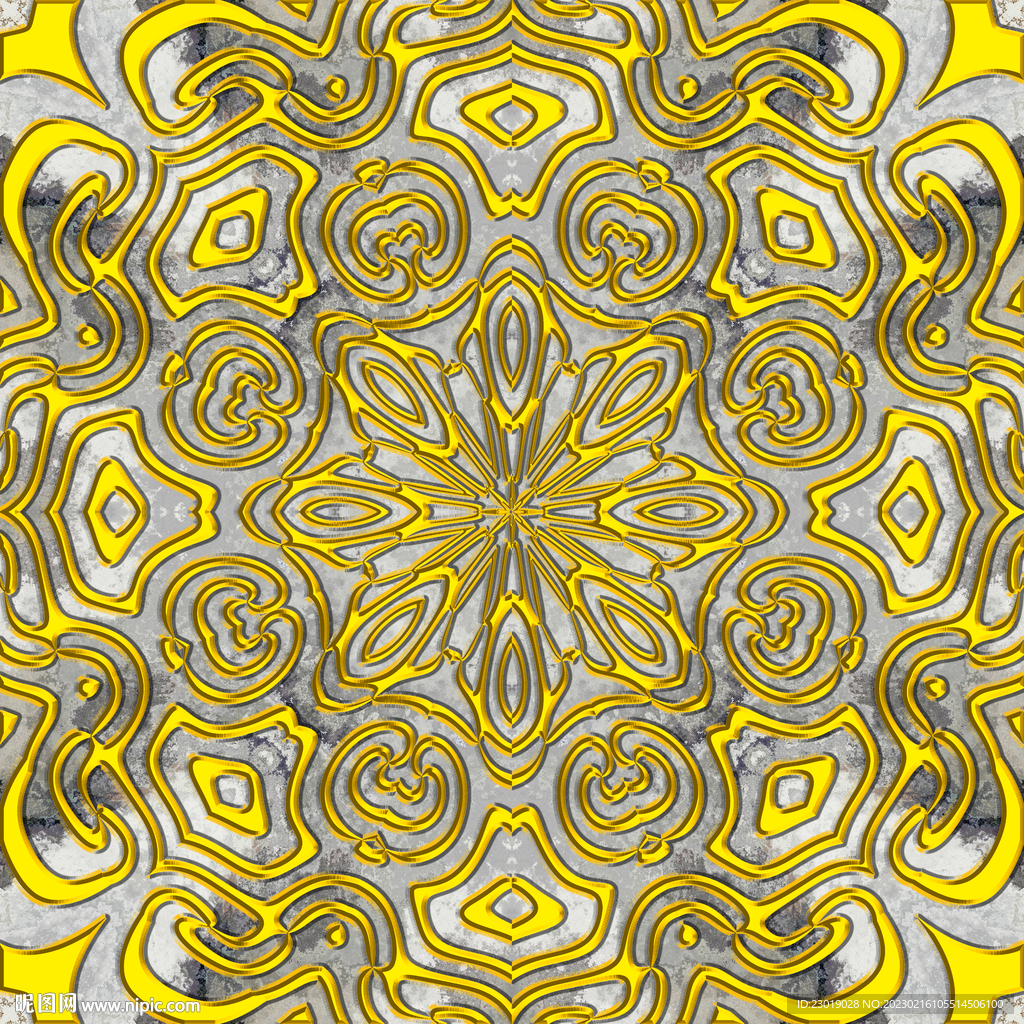 晶瓷画线条花纹