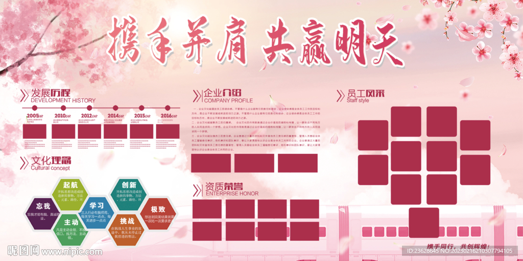 企业简介发展历程员工风采文化墙