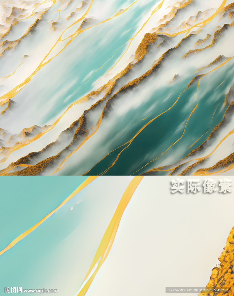 流金金边大理石装饰画