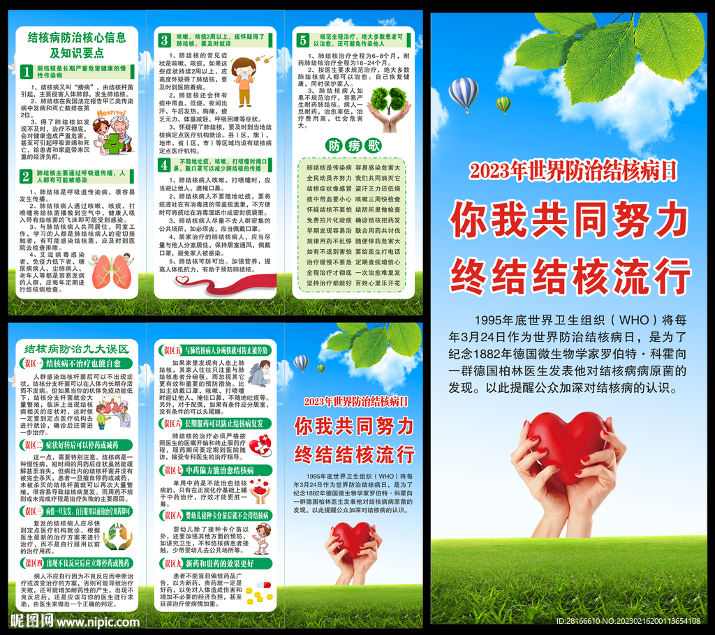 结核病日三折页