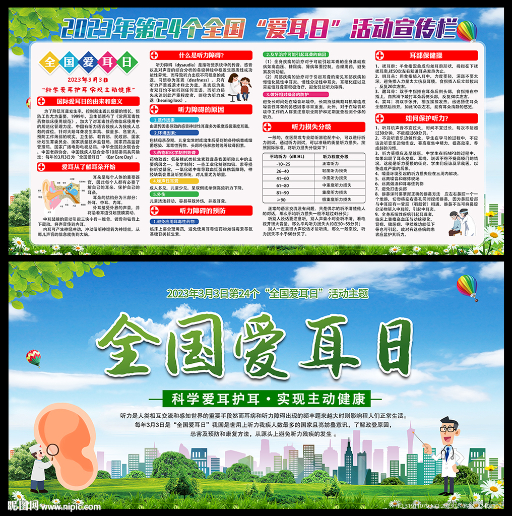 2023年全国爱耳日宣传展板