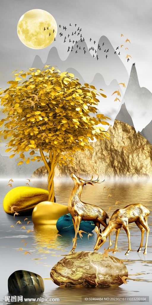 金山麋鹿发财树