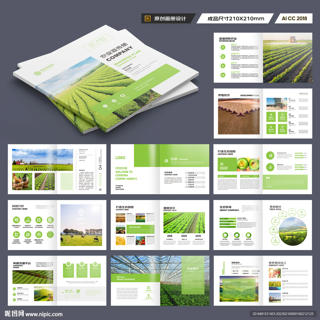 方形农产品画册