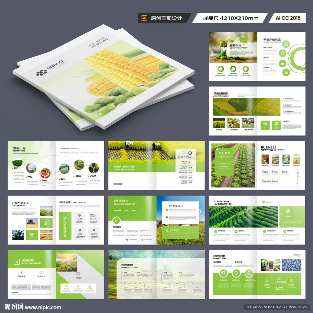 方形农业宣传册