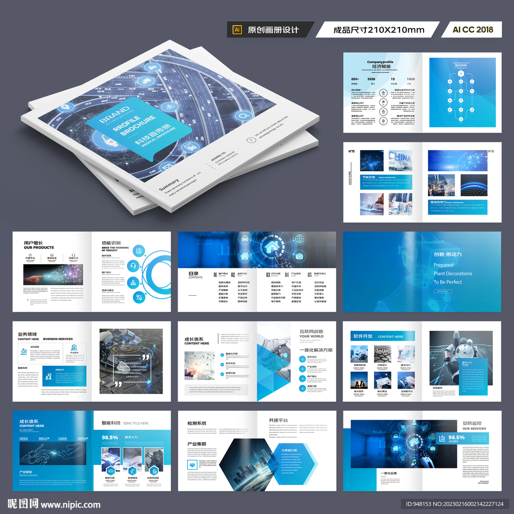 方形大数据画册