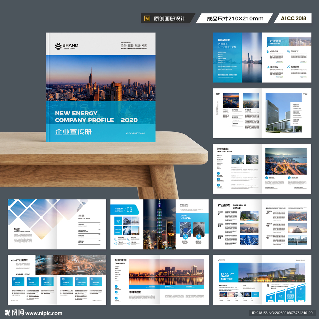 方形招商宣传册