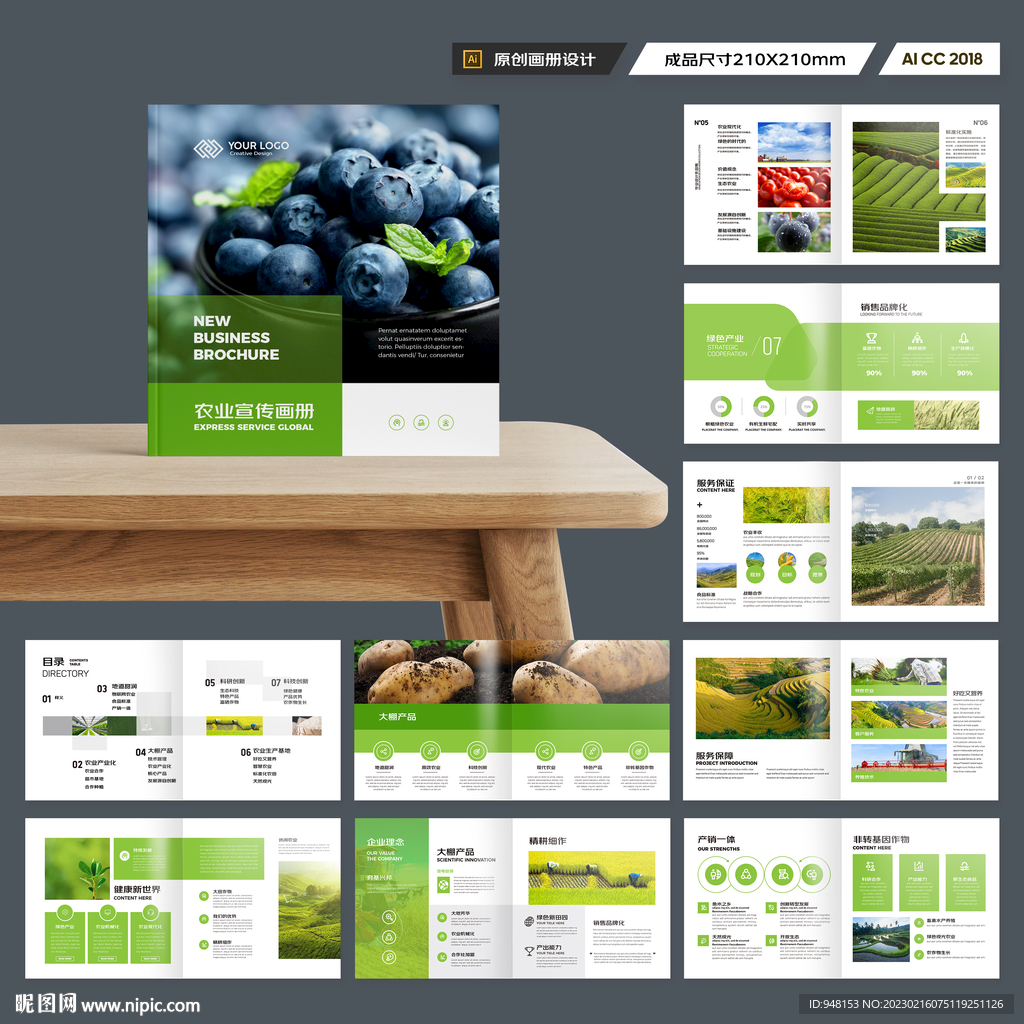 方形农业画册