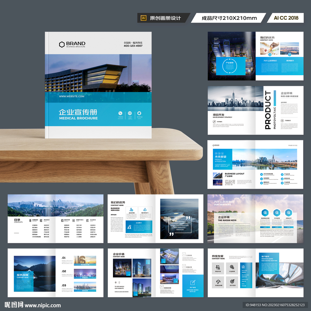 方形招商宣传册