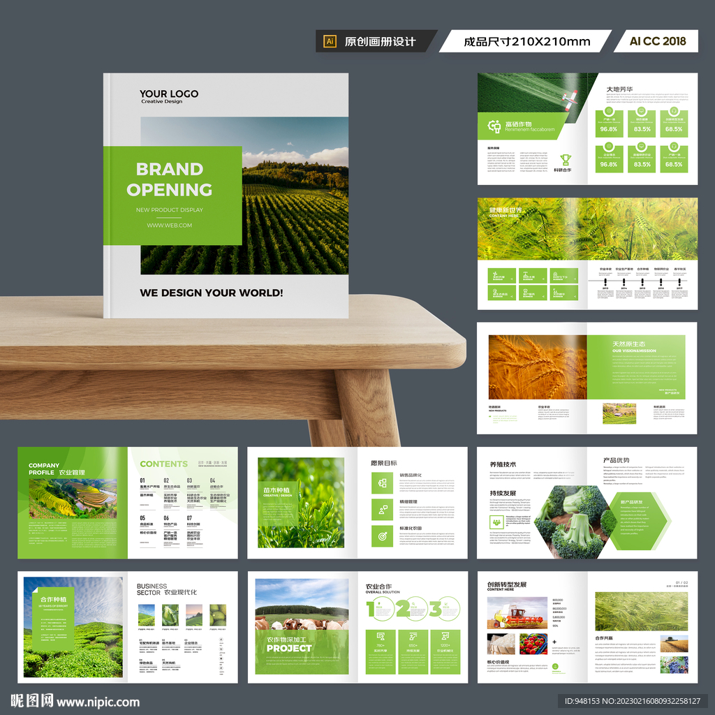 方形农业画册