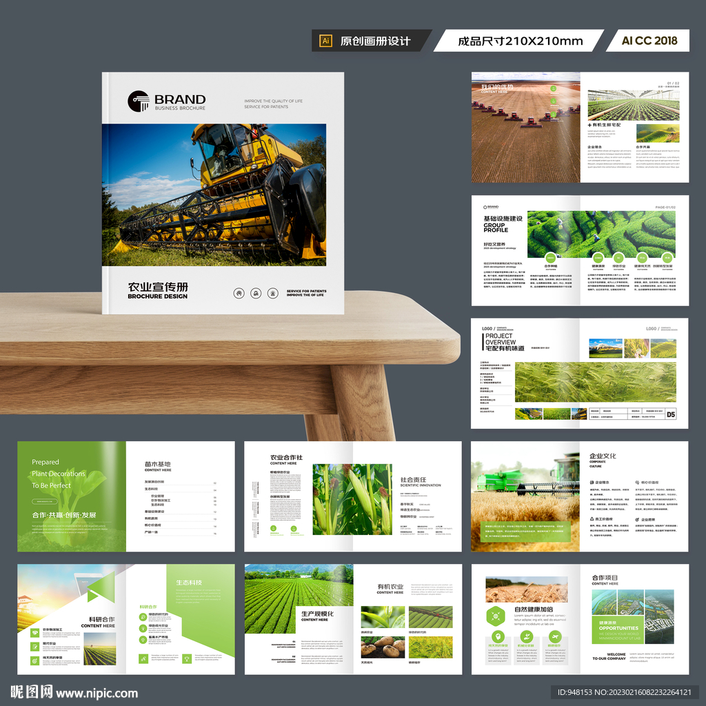 方形农业画册