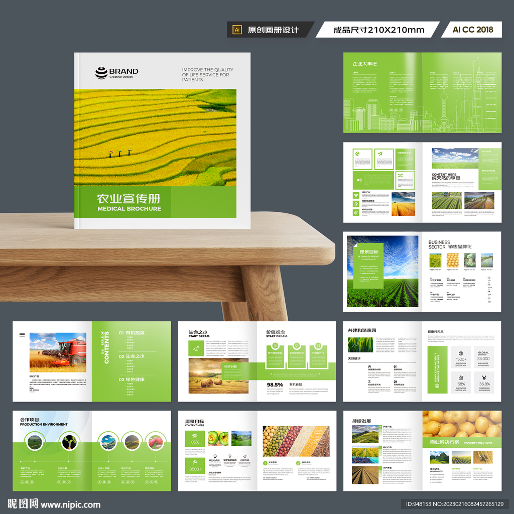 方形农业宣传册