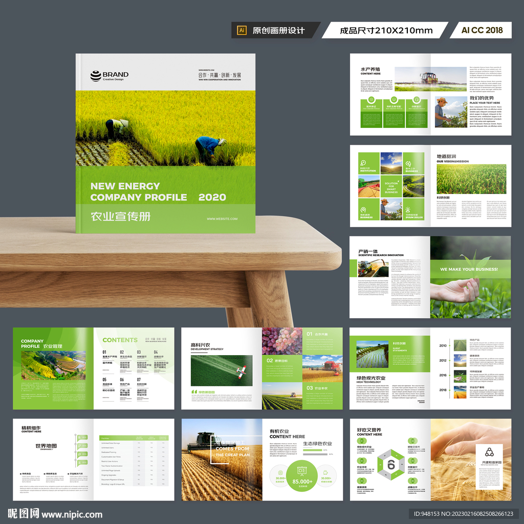 方形农业合作社画册