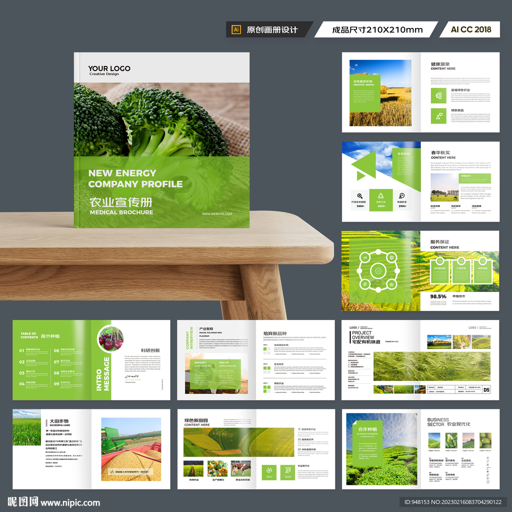 方形农产品画册