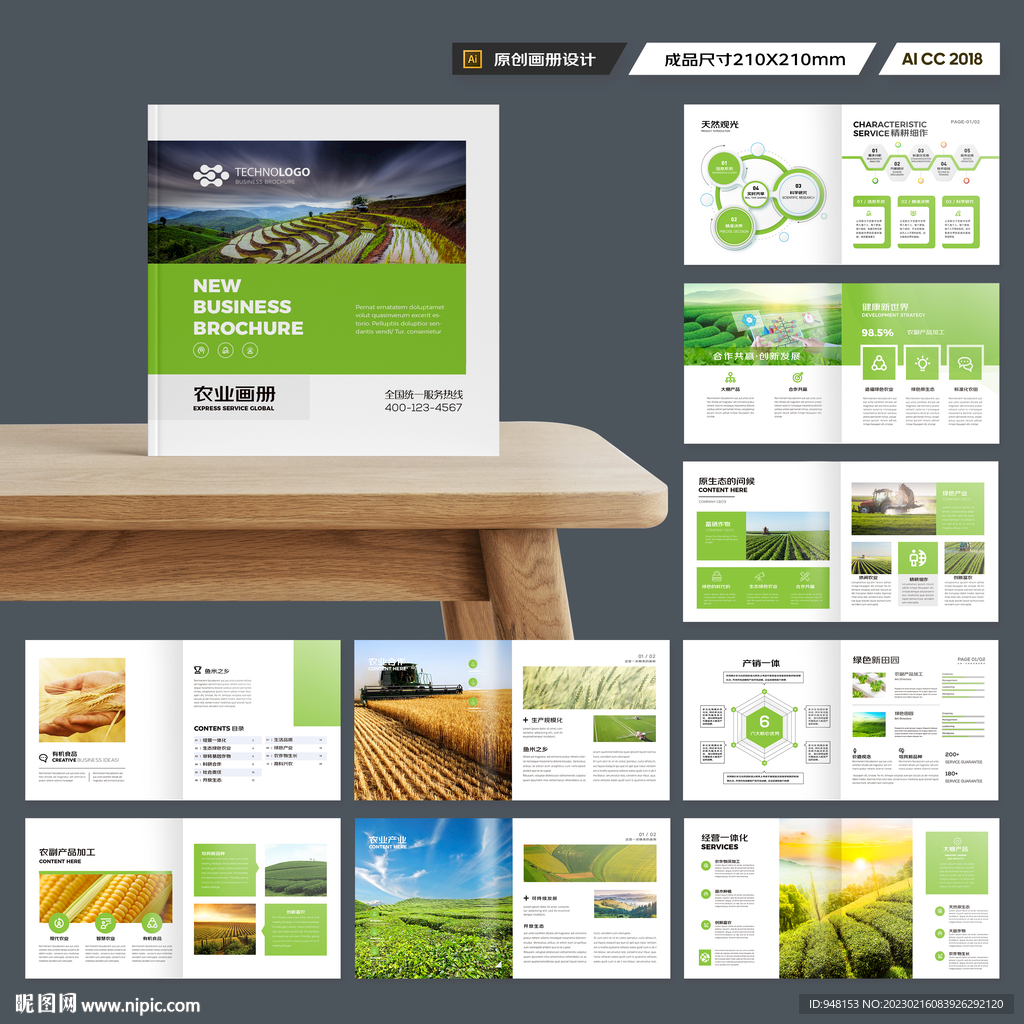方形农业画册