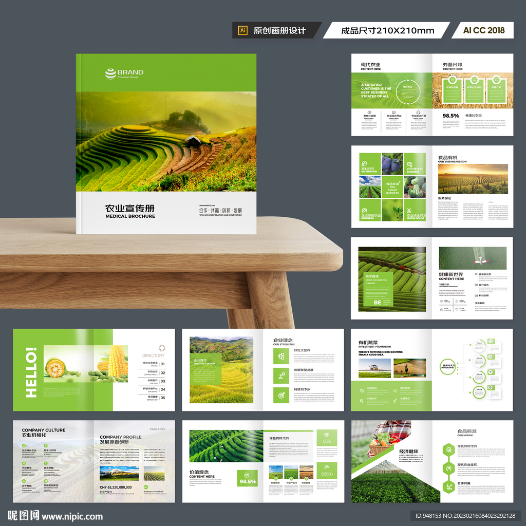 方形农业合作社画册