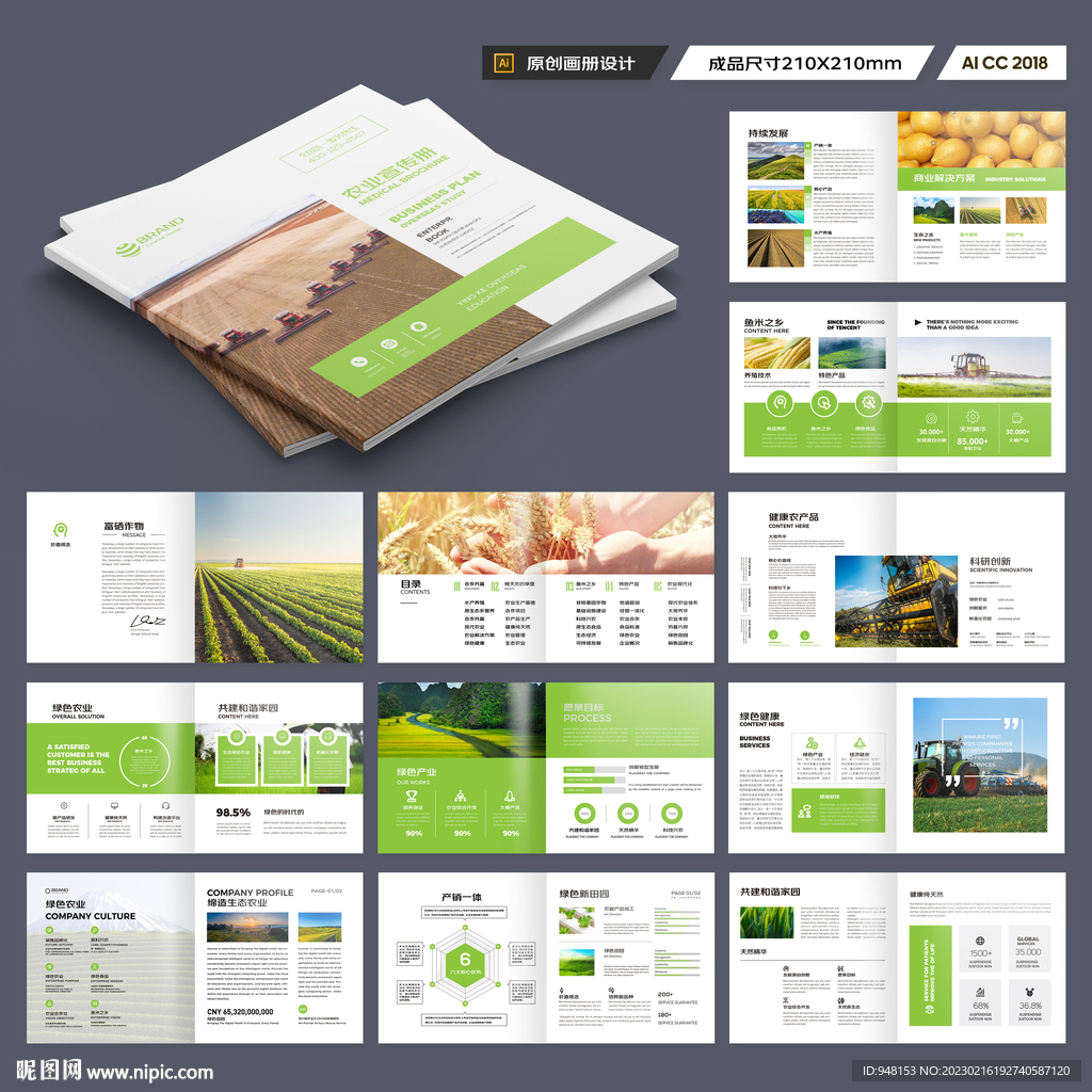 方形农产品宣传册