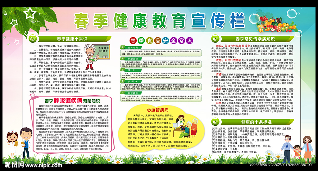 春季健康教育宣传栏