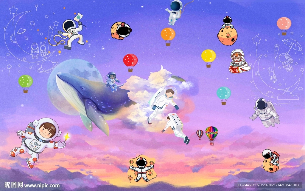 儿童房墙纸背景墙