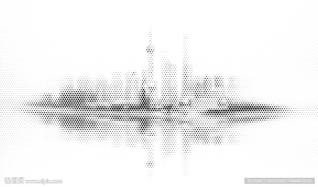 城市剪影点状图