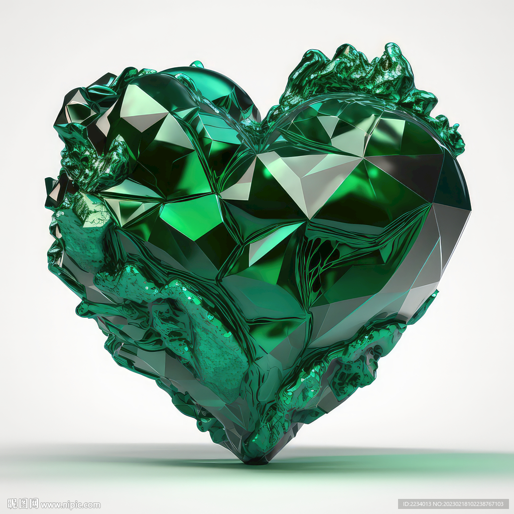 心形绿水晶