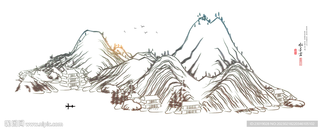 新中式山水画
