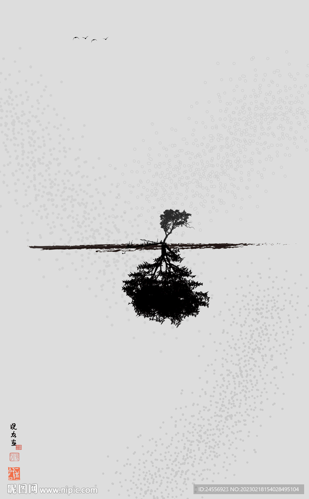 抽象水墨画