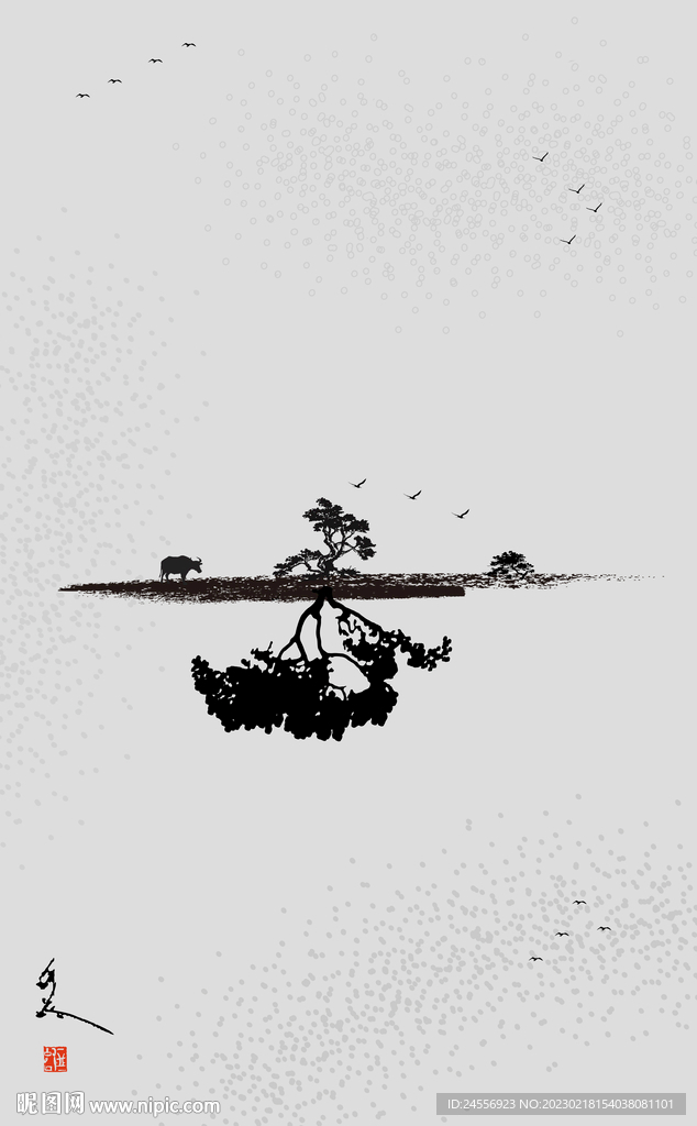 抽象水墨画