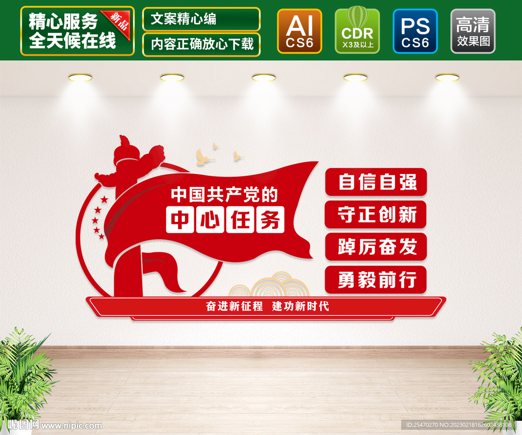 中心任务文化墙