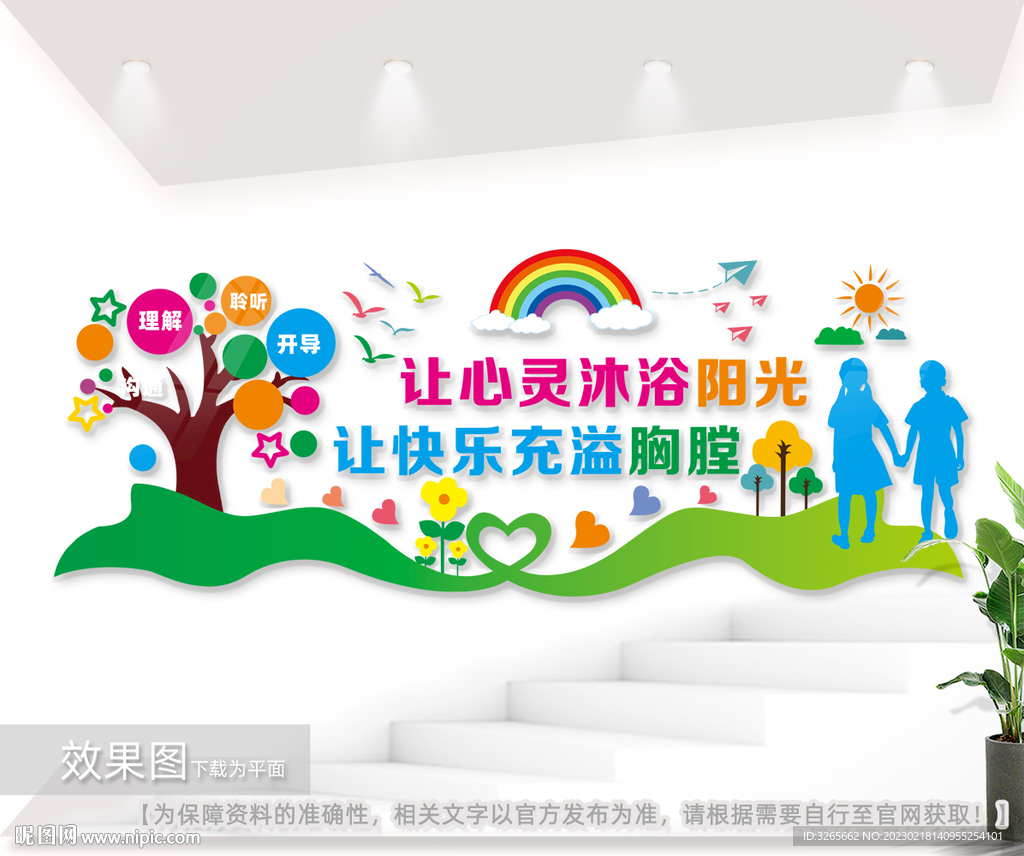 心理咨询室文化墙图片
