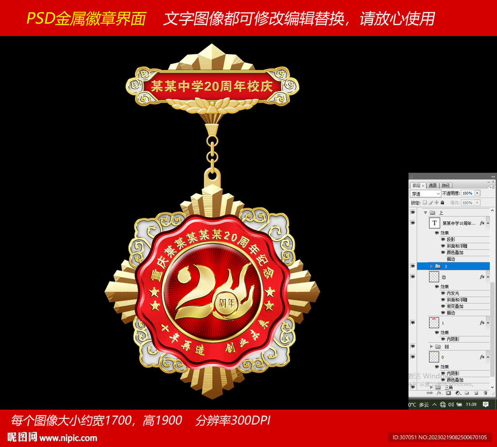 20周年庆纪念章