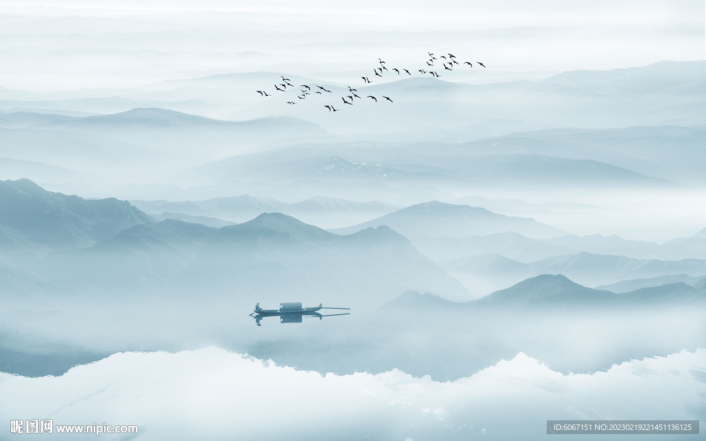 禅意山水画 写意水墨画