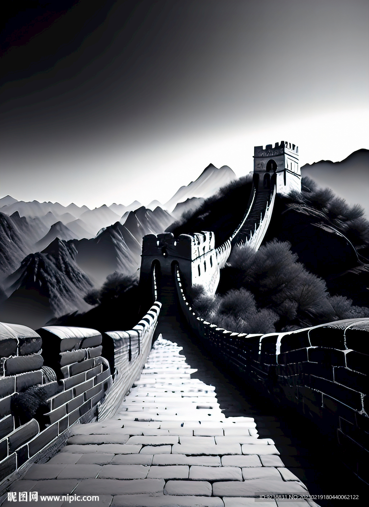 长城黑白