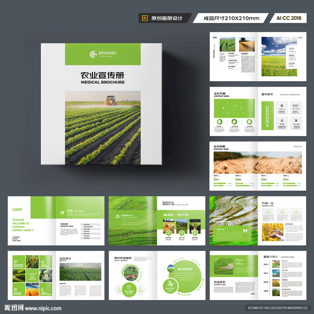 方形农产品宣传册
