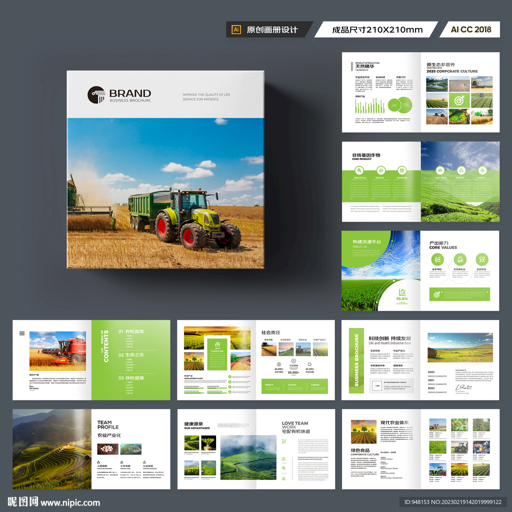 方形农业合作社画册