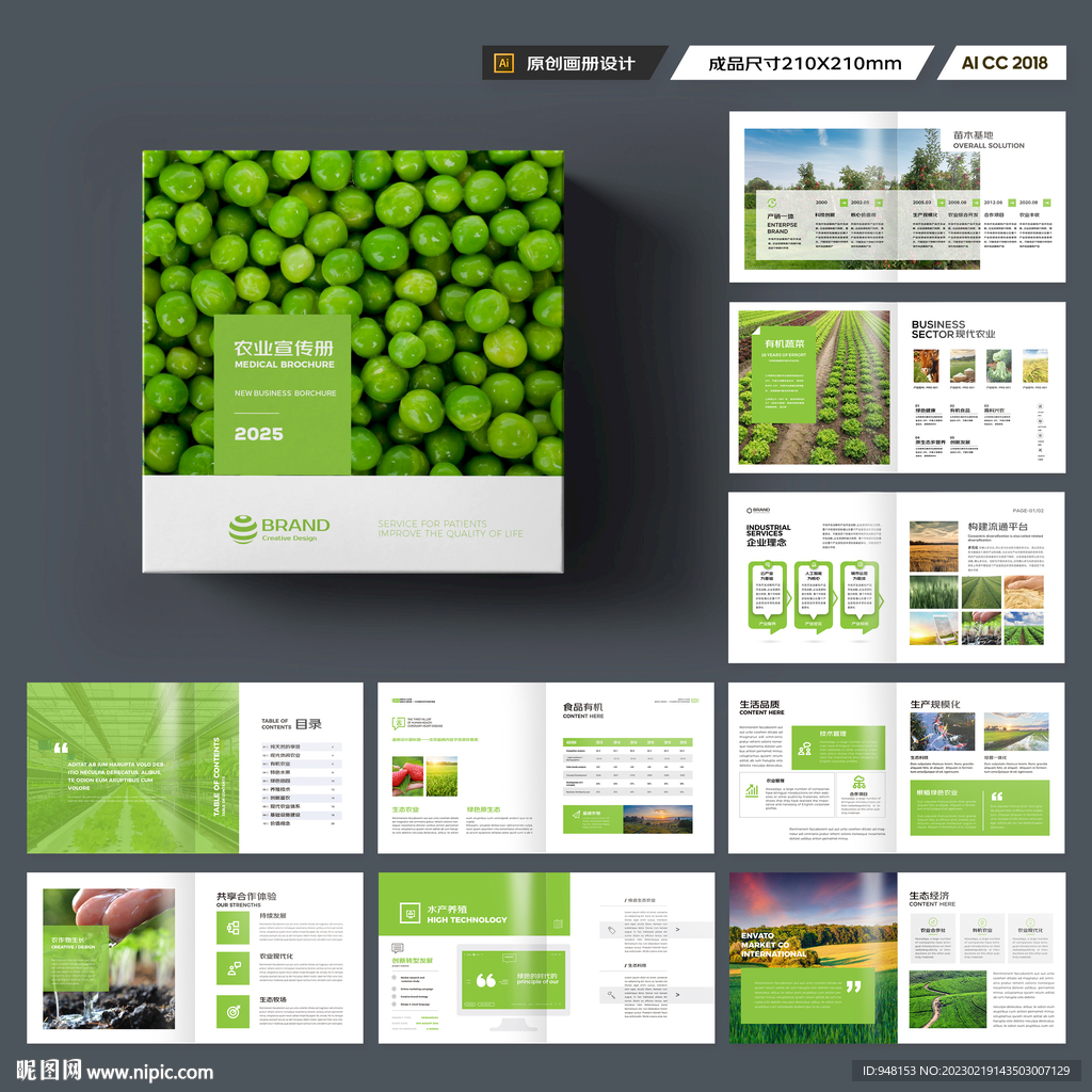 方形农产品宣传册