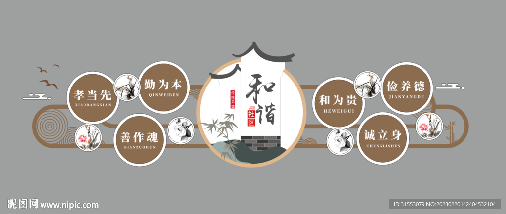 社区文化墙图片