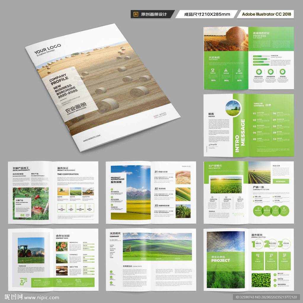 农业画册模板