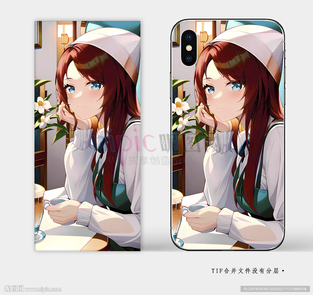 发呆的插画女孩