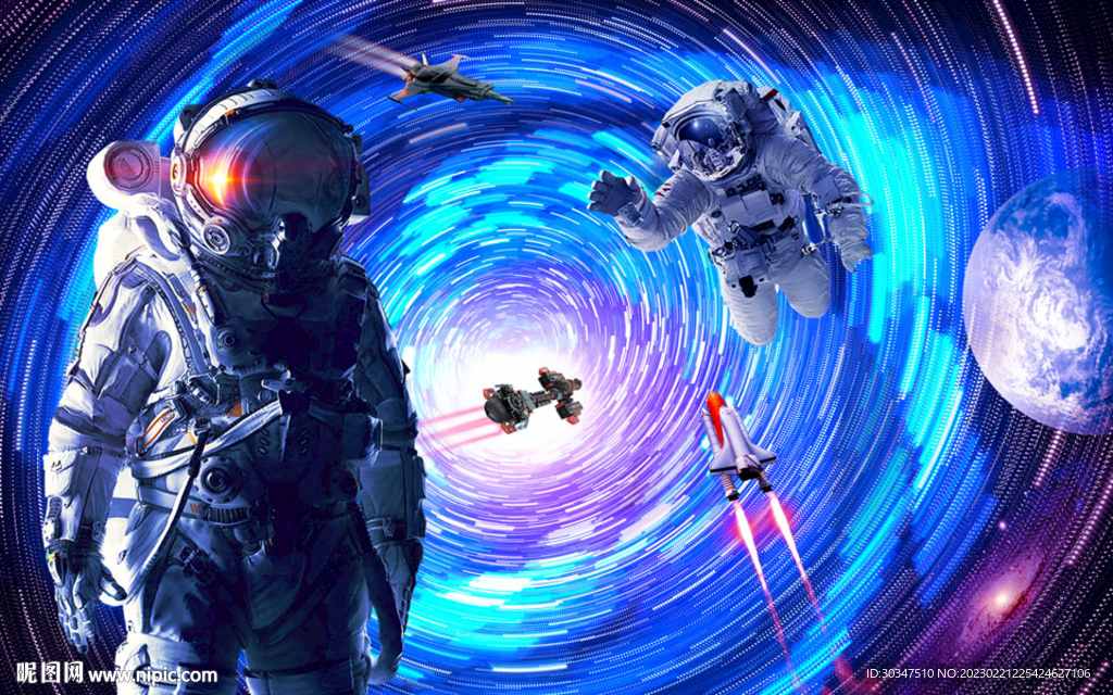 星空科技宇航员背景墙