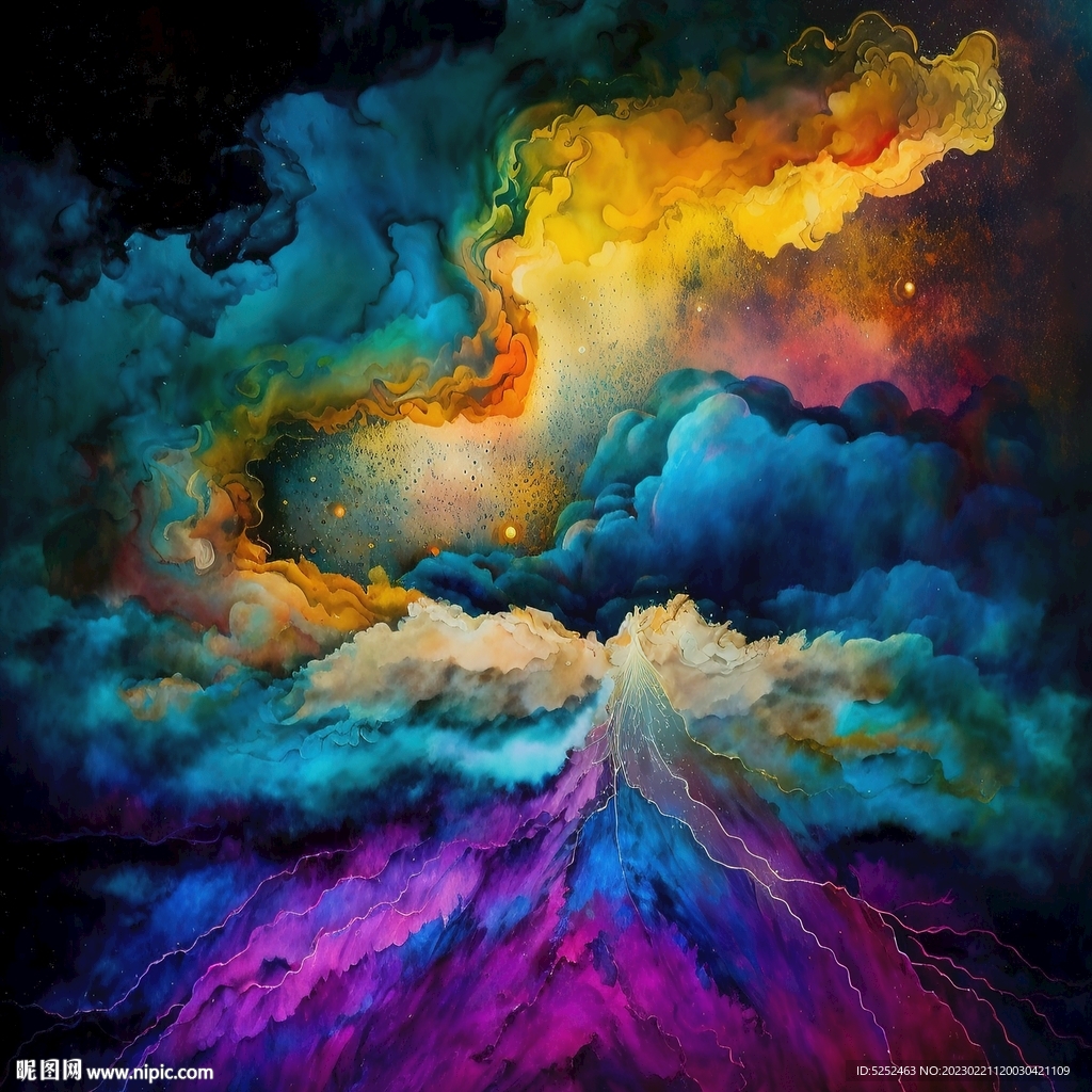 流淌的水墨背景