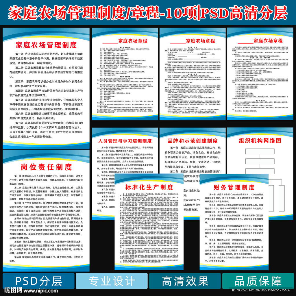 家庭农场制度牌