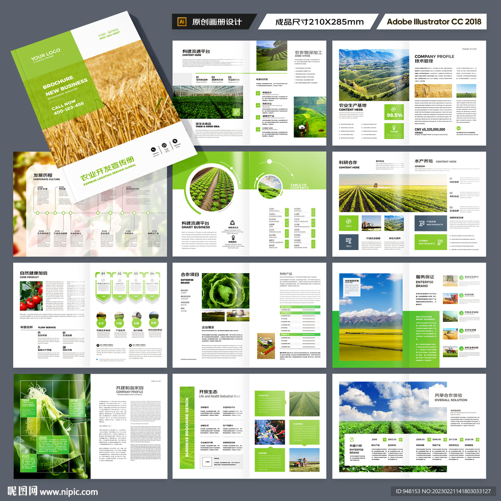 农业画册模板
