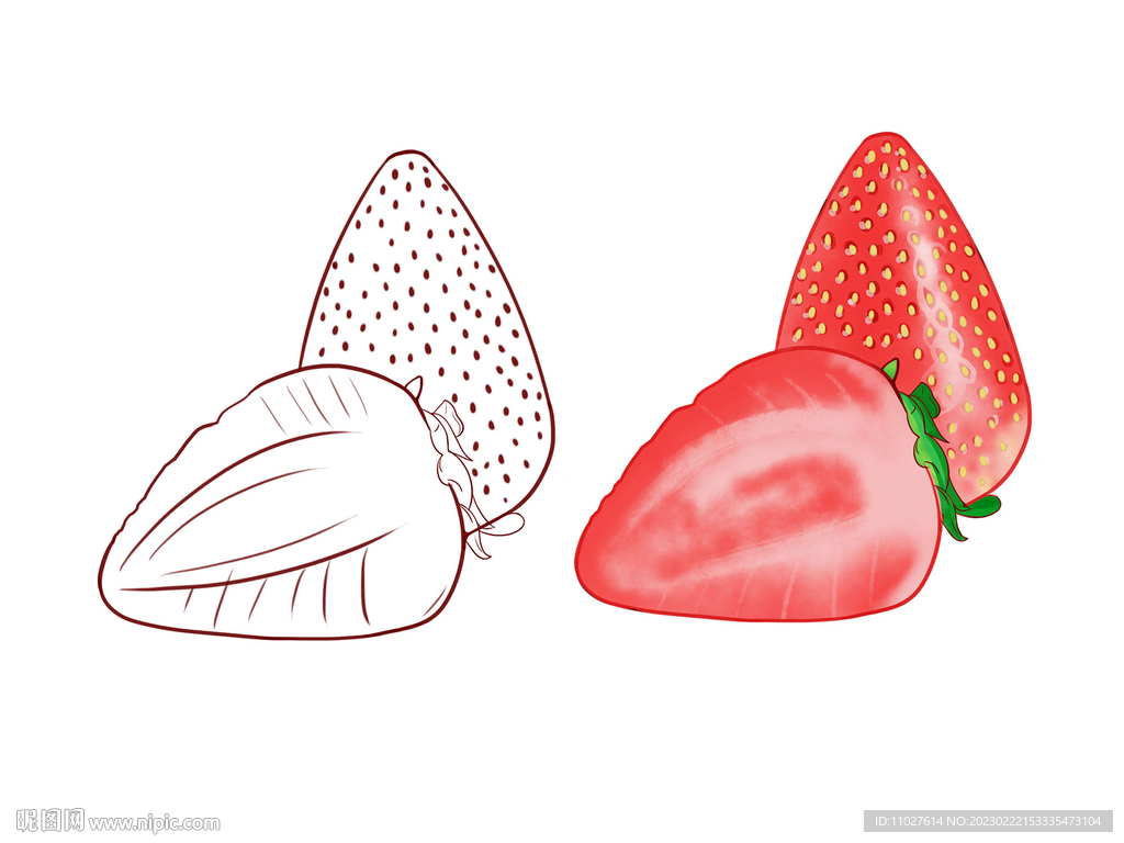 草莓插画