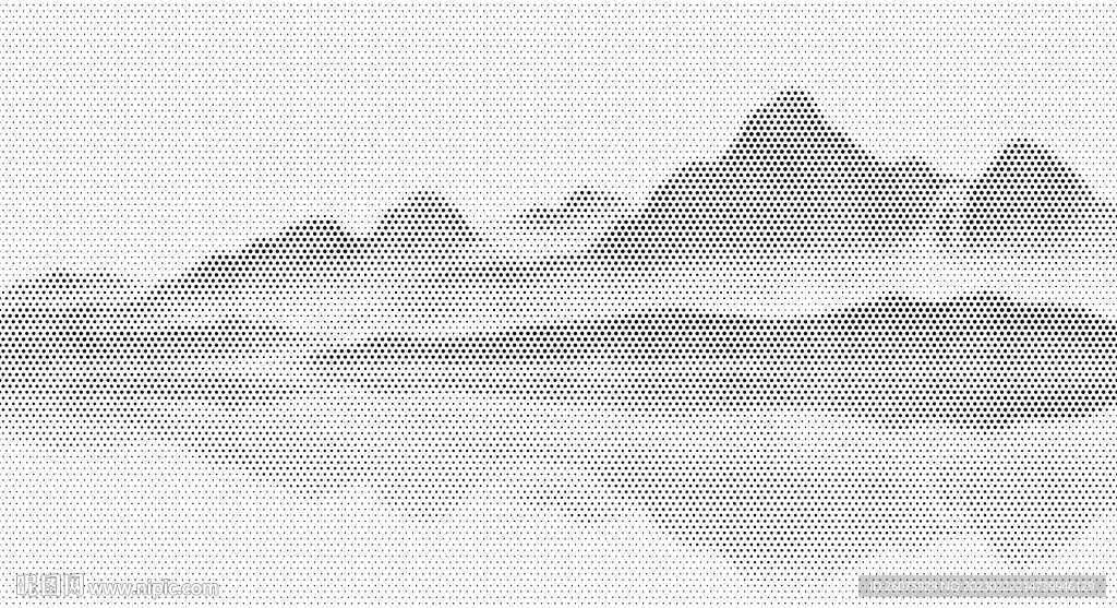 水墨山