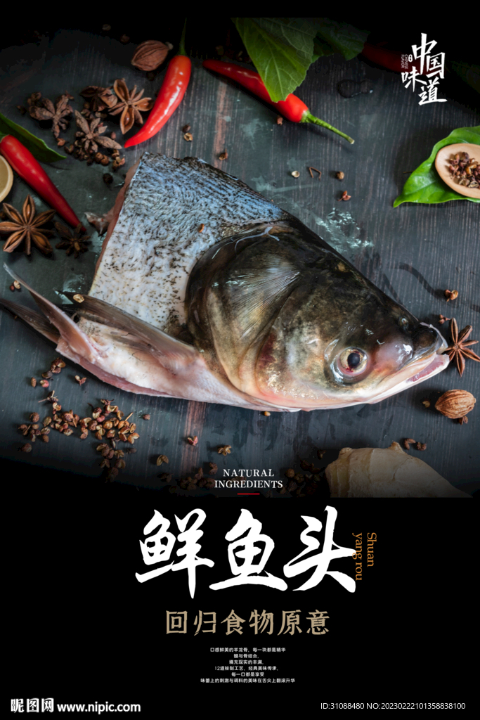 鲜鱼头海报