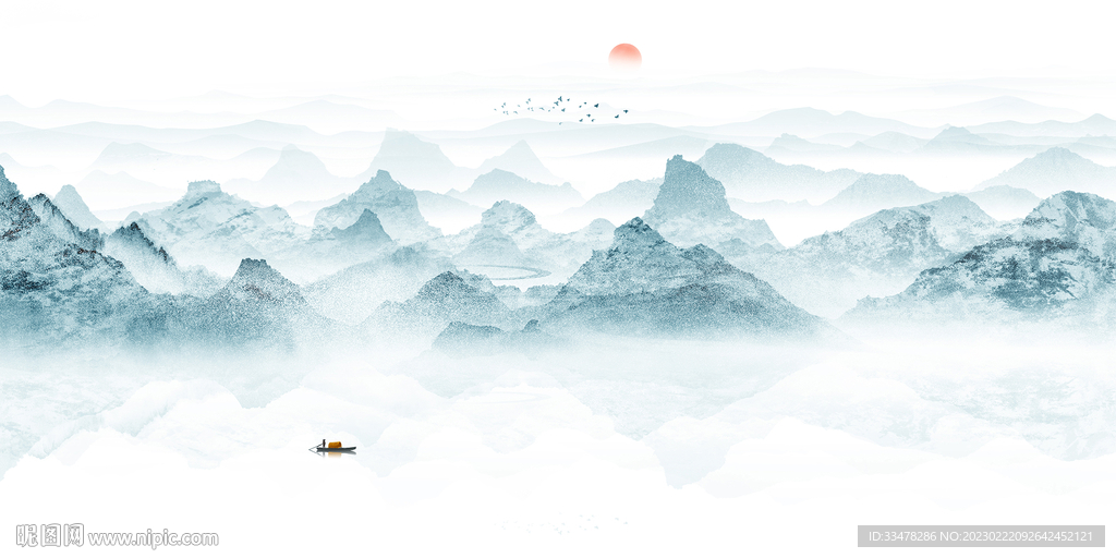 禅意山水画