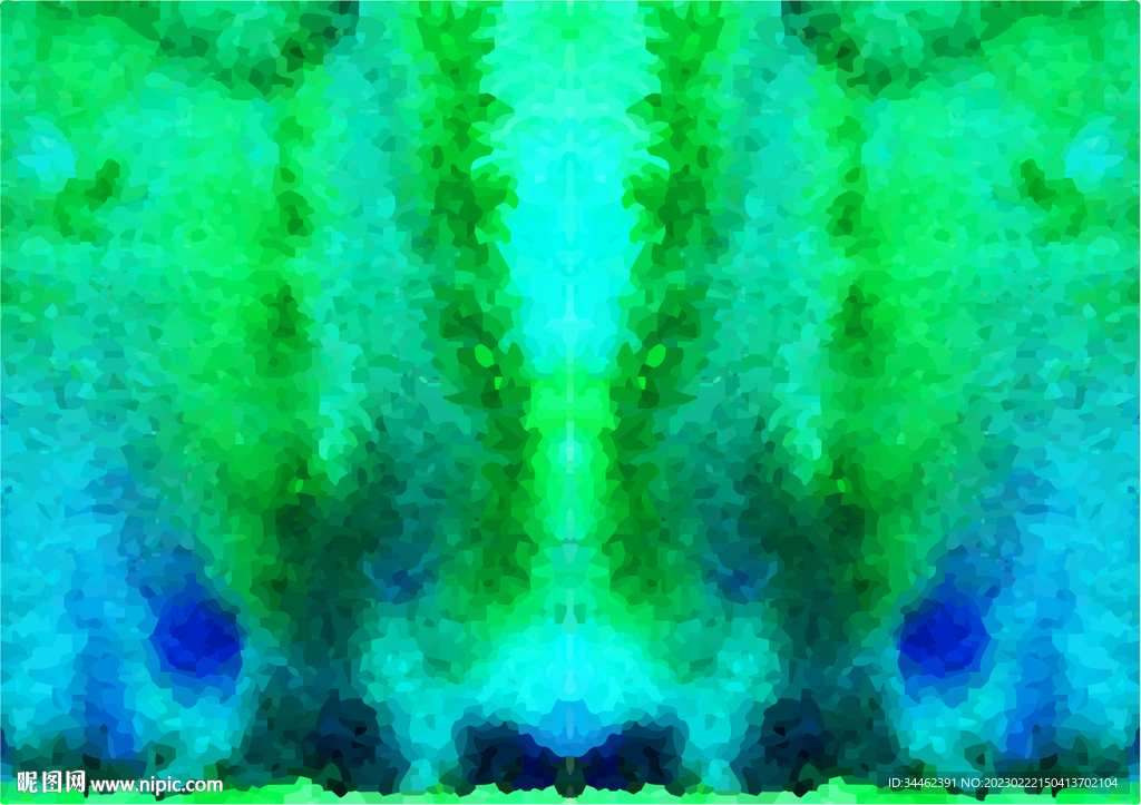 蓝绿色水彩渐变 